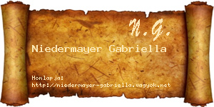 Niedermayer Gabriella névjegykártya